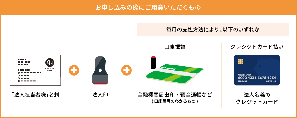 ご新規契約の際に必要なもの